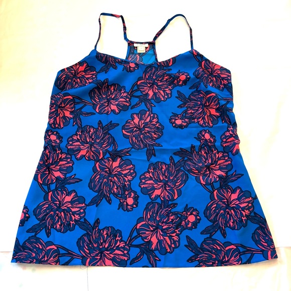 J. Crew Tops - NWOT J. Crew Vibrant Blue Coral Floral Sleeveless Top SZ 4